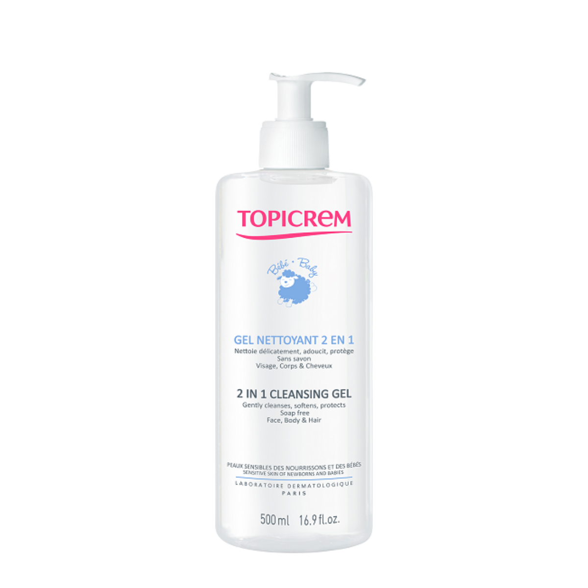 Topicrem Baby 2 in 1 Cleansing Gel 500ml