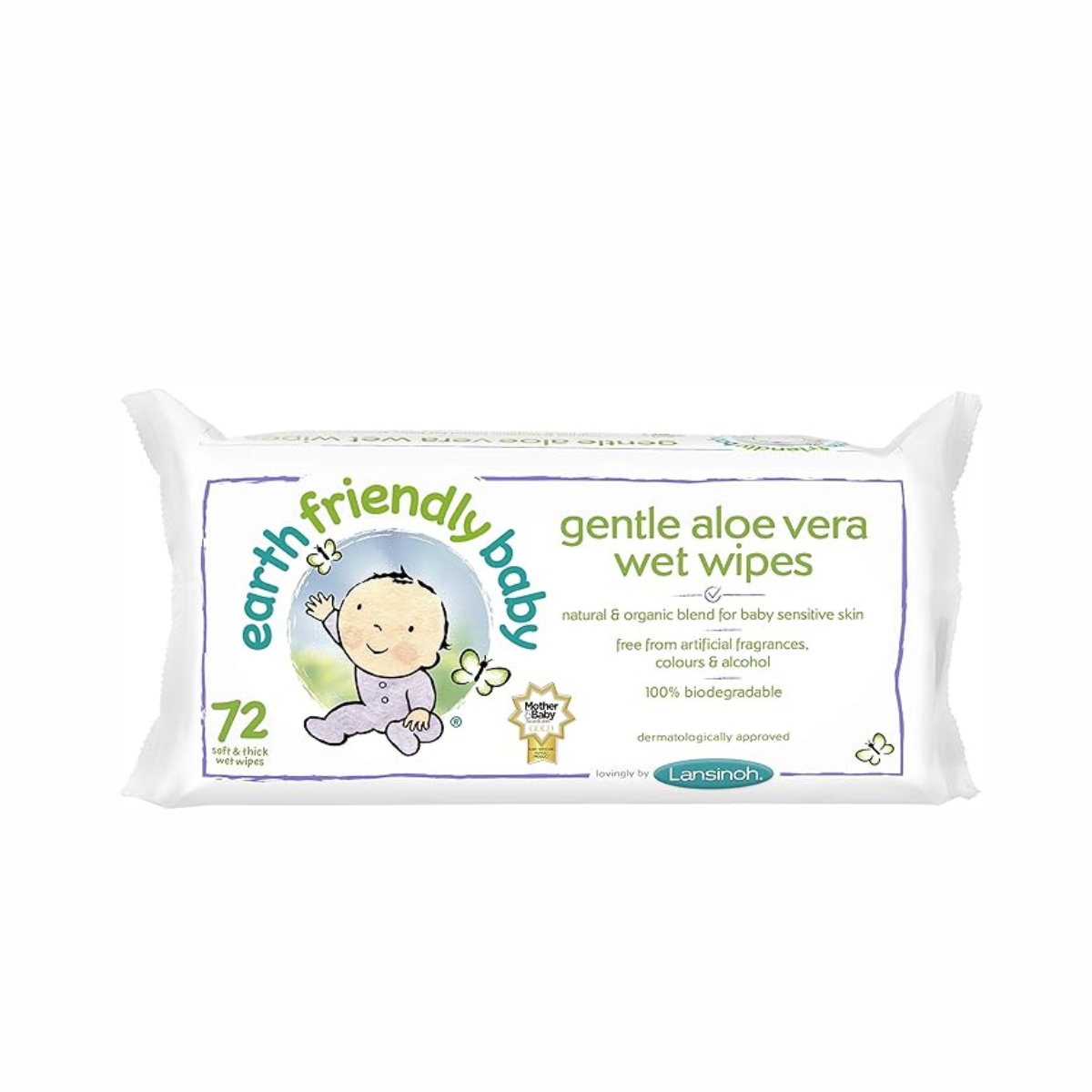 Lansinoh Earth Friendly Baby Gentle Aloe Vera Baby Wipes - Pack of 72
