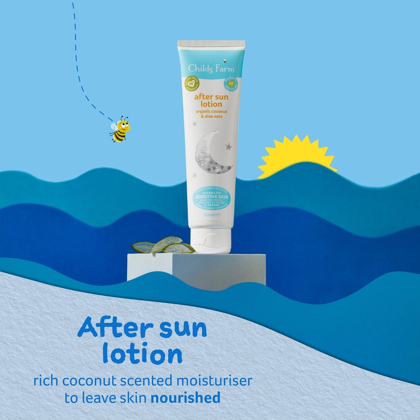 Childs Farm After Sun Lotion Organic Coconut 100ml - Image 5