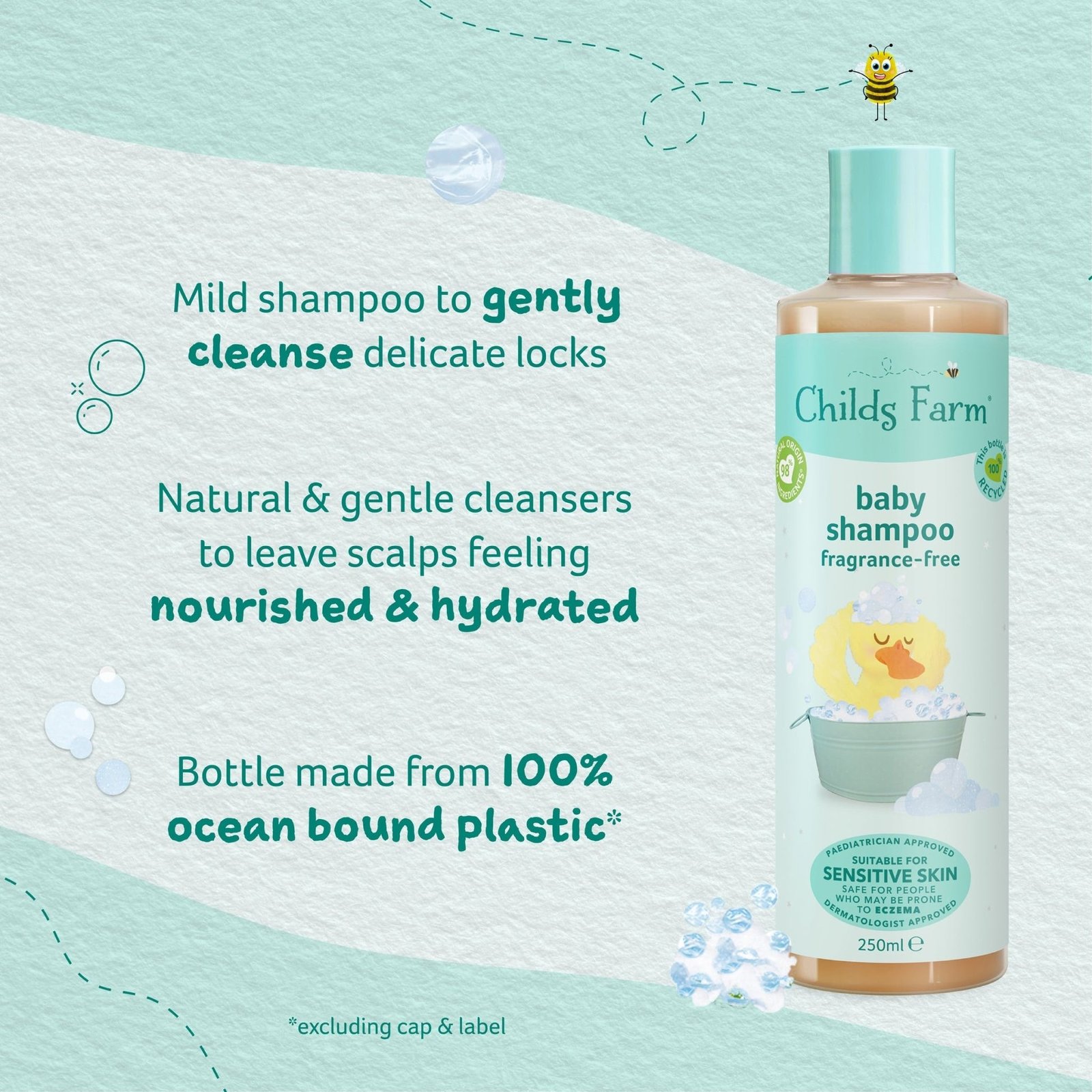 Childs Farm Baby Shampoo Unfragranced Ed 250ml - Image 4