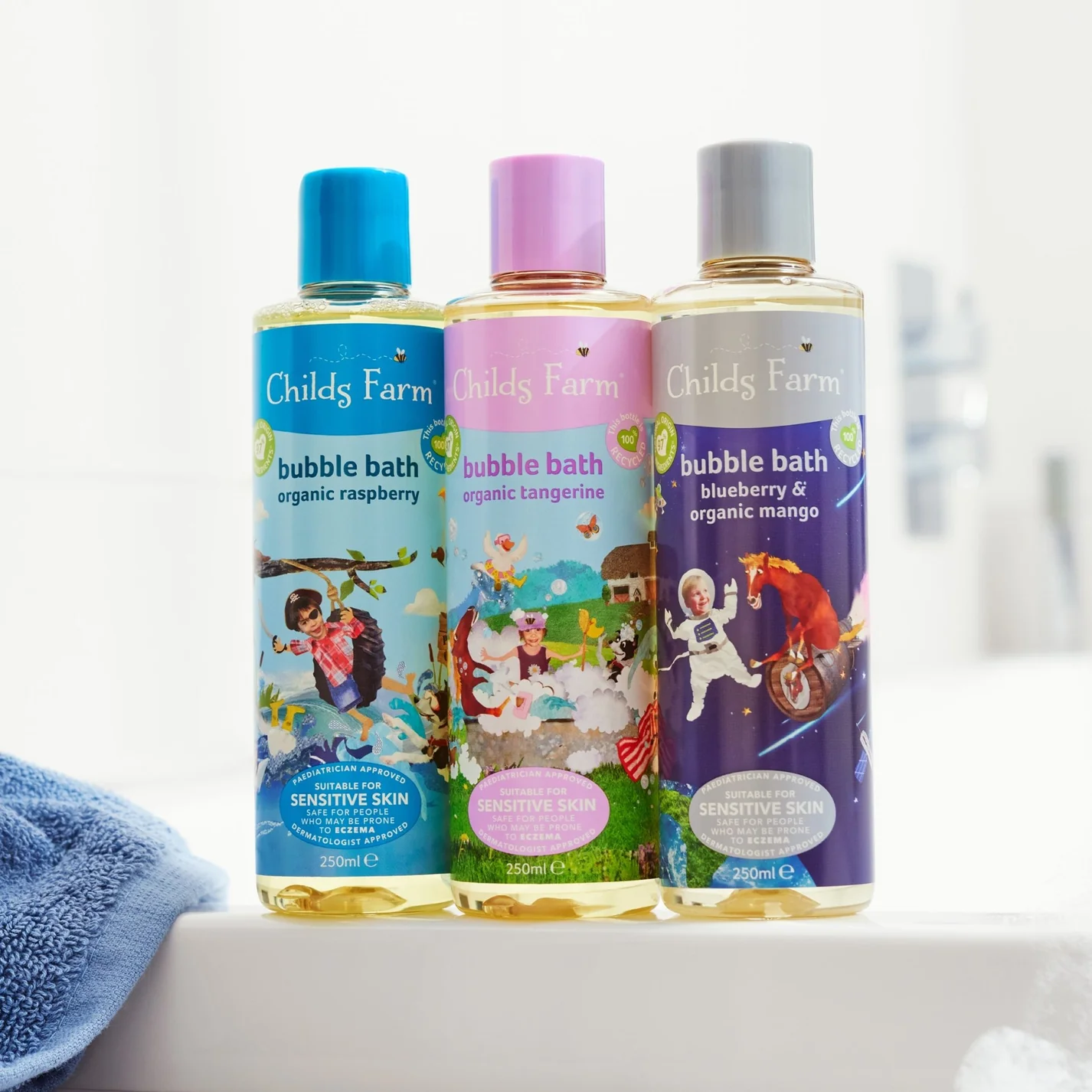 Childs Farm Bubble Bath Blueberry and Organic Mango 250ml - Image 3