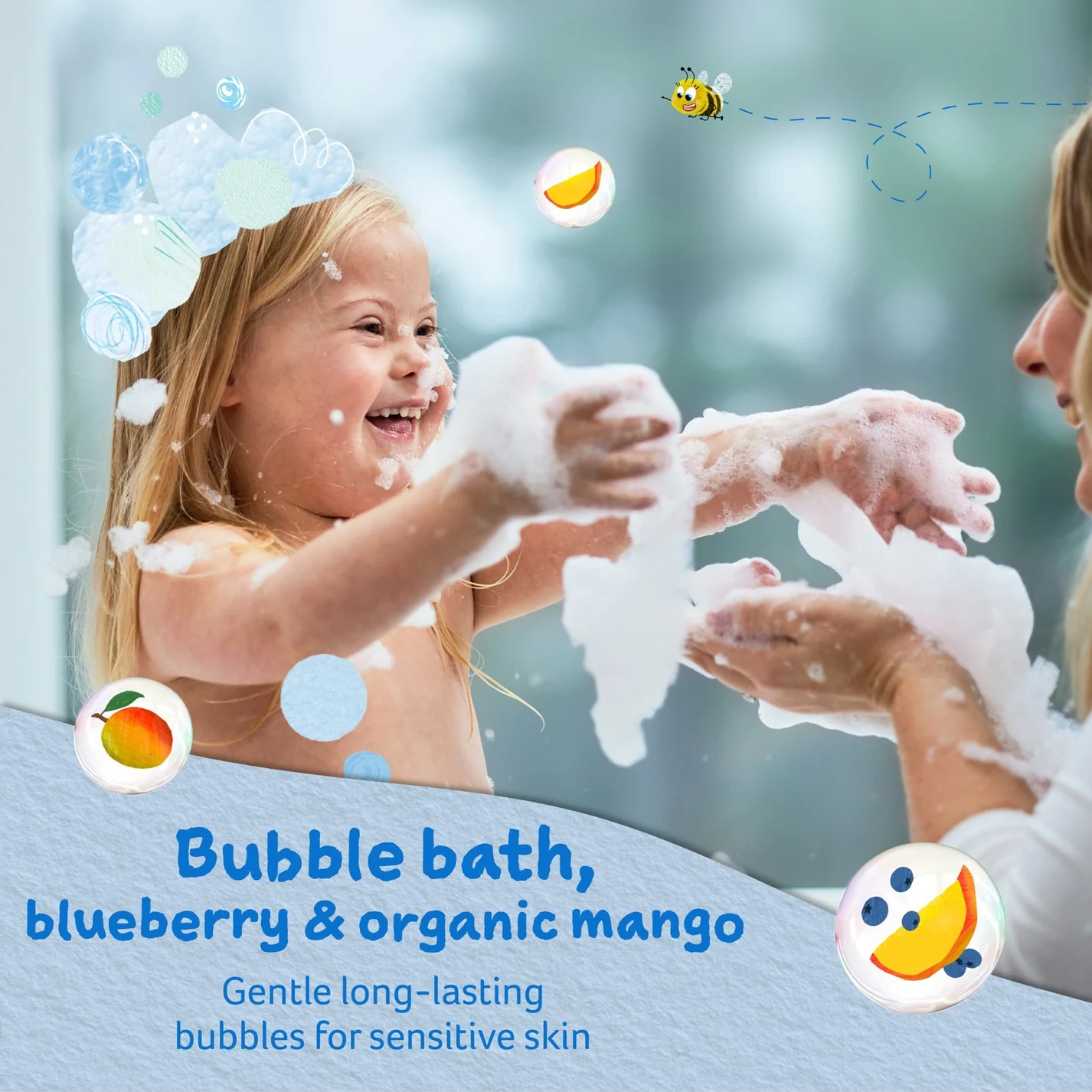 Childs Farm Bubble Bath Blueberry and Organic Mango 250ml - Image 5