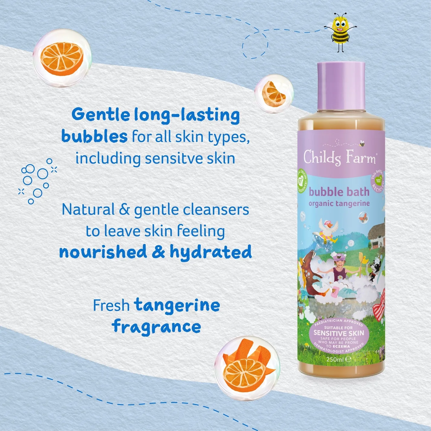 Childs Farm Bubble Bath Organic Tangerine - Image 6