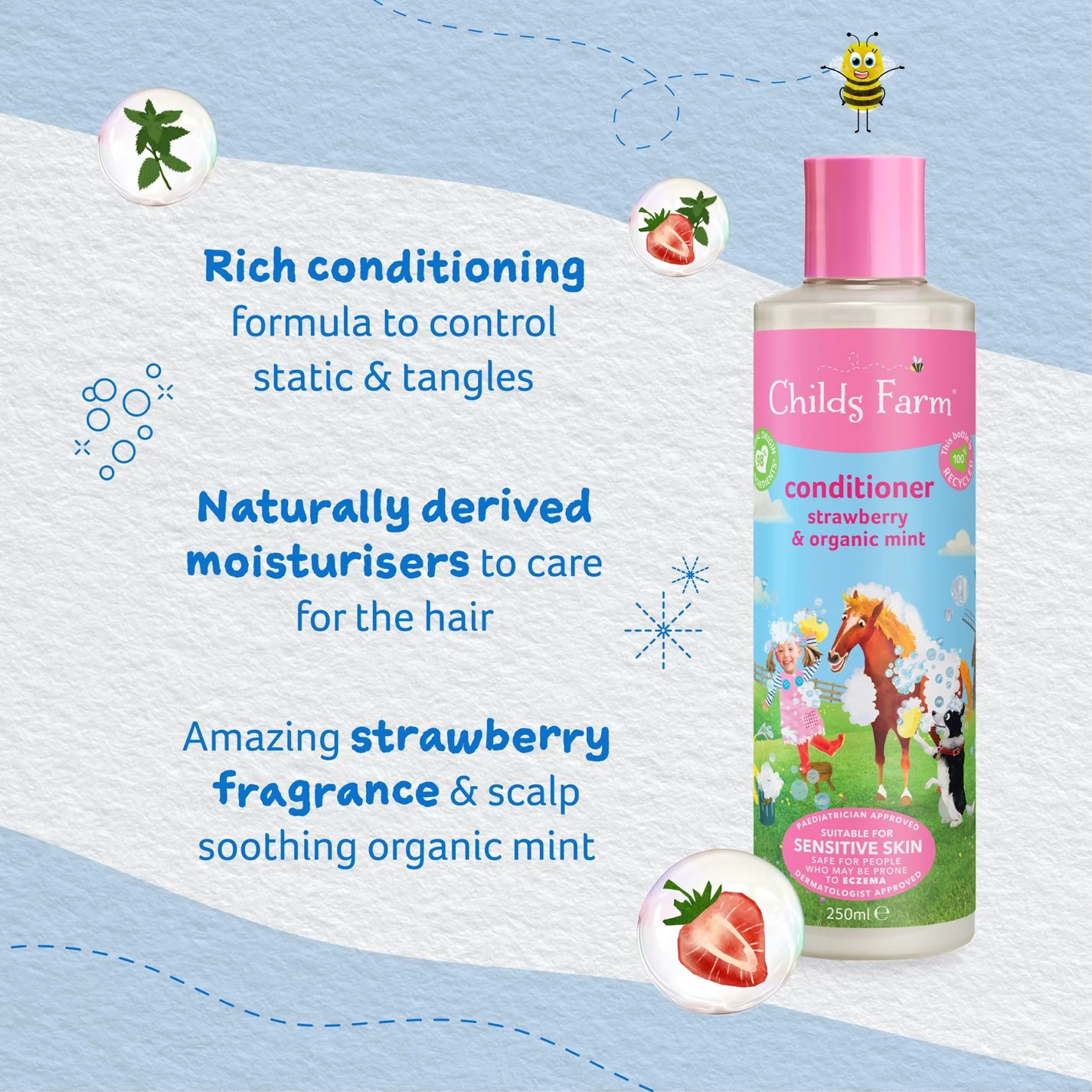 Childs Farm Conditioner Strawberry and Organic Mint - Image 4