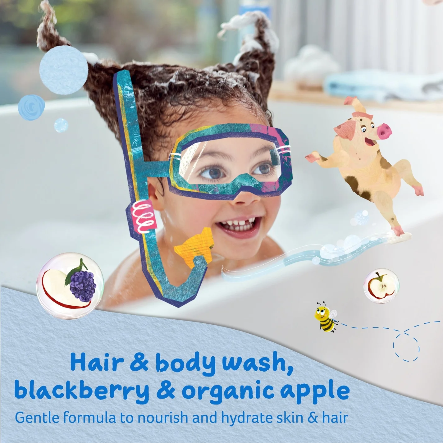 Childs Farm Hair and Body Wash Blackberry and Organic Apple - Image 2