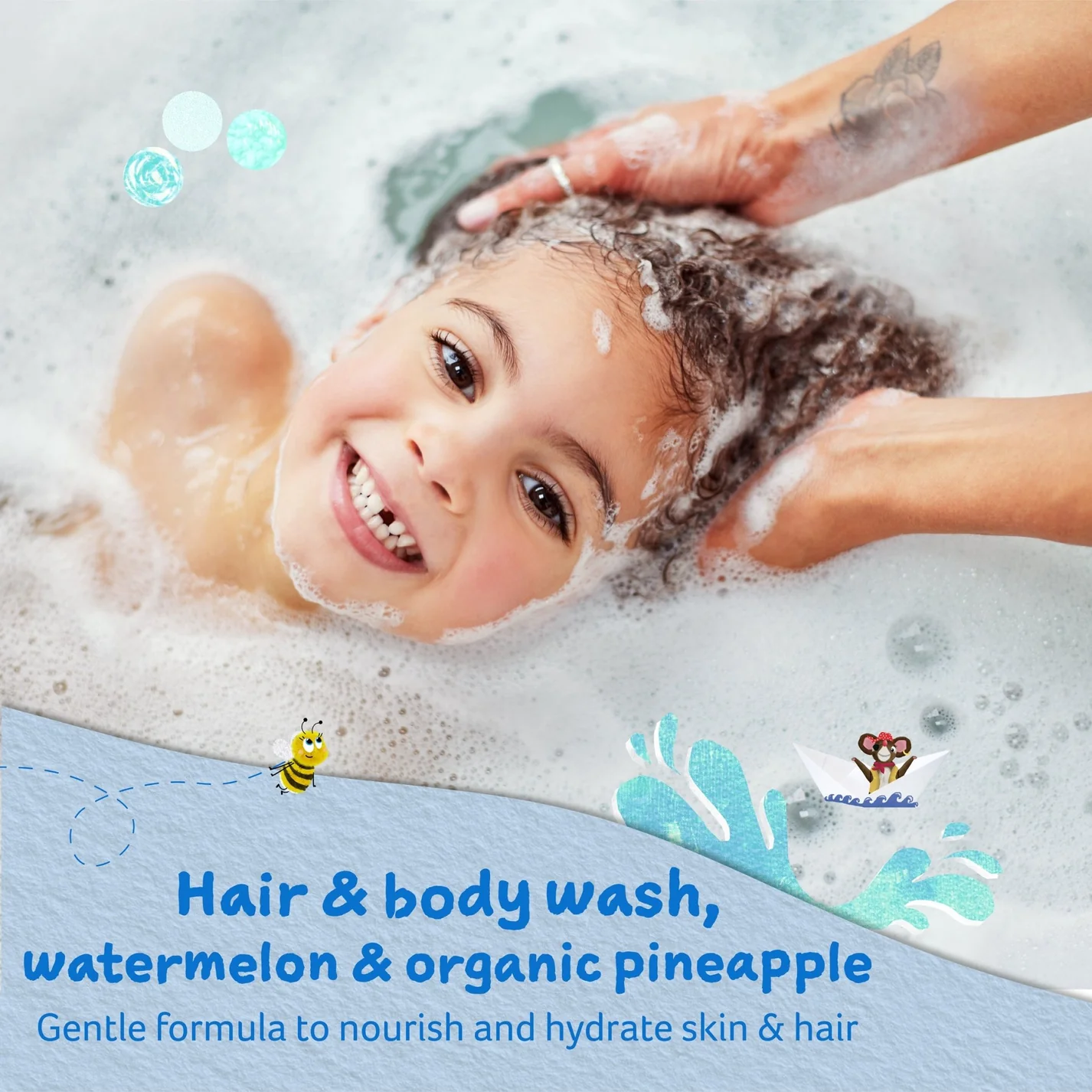 Childs Farm Hair and Body Wash Watermelon and Organic Pineapple - Image 2