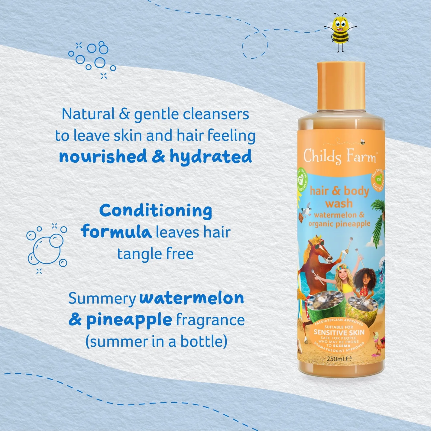 Childs Farm Hair and Body Wash Watermelon and Organic Pineapple - Image 4