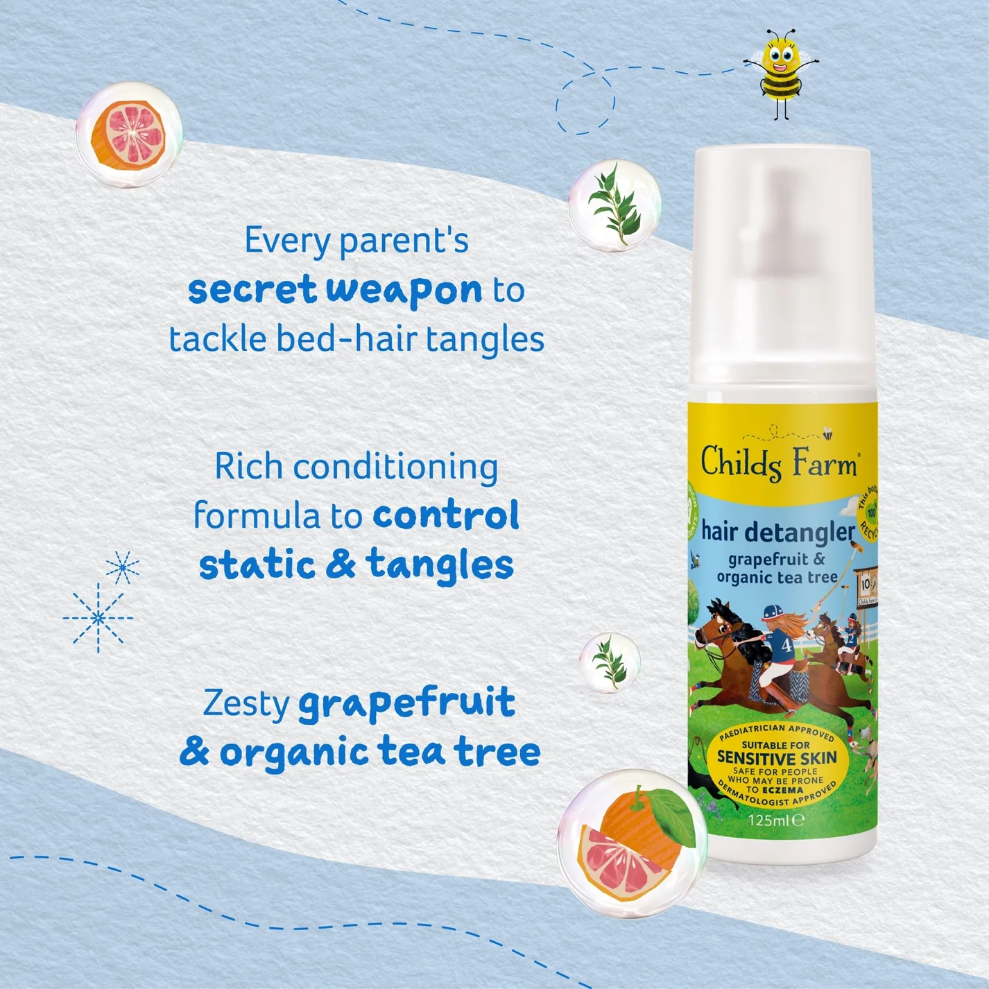 Childs Farm Hair Detangler Grapefruit and Organic Tea tree 125ml - Image 4
