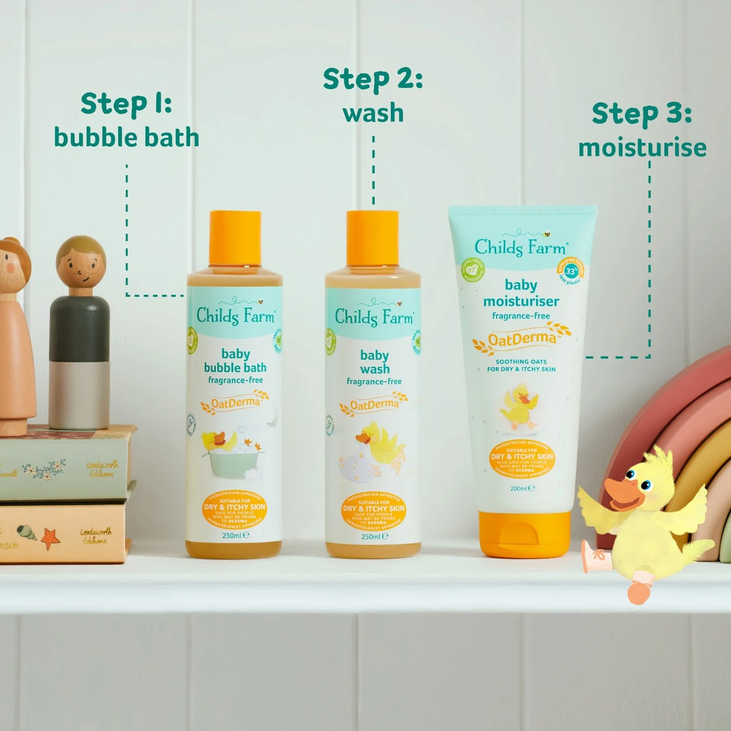 Childs Farm Baby OatDermaâ„¢ Bubble Bath, Fragrance-Free 250ml - Image 5