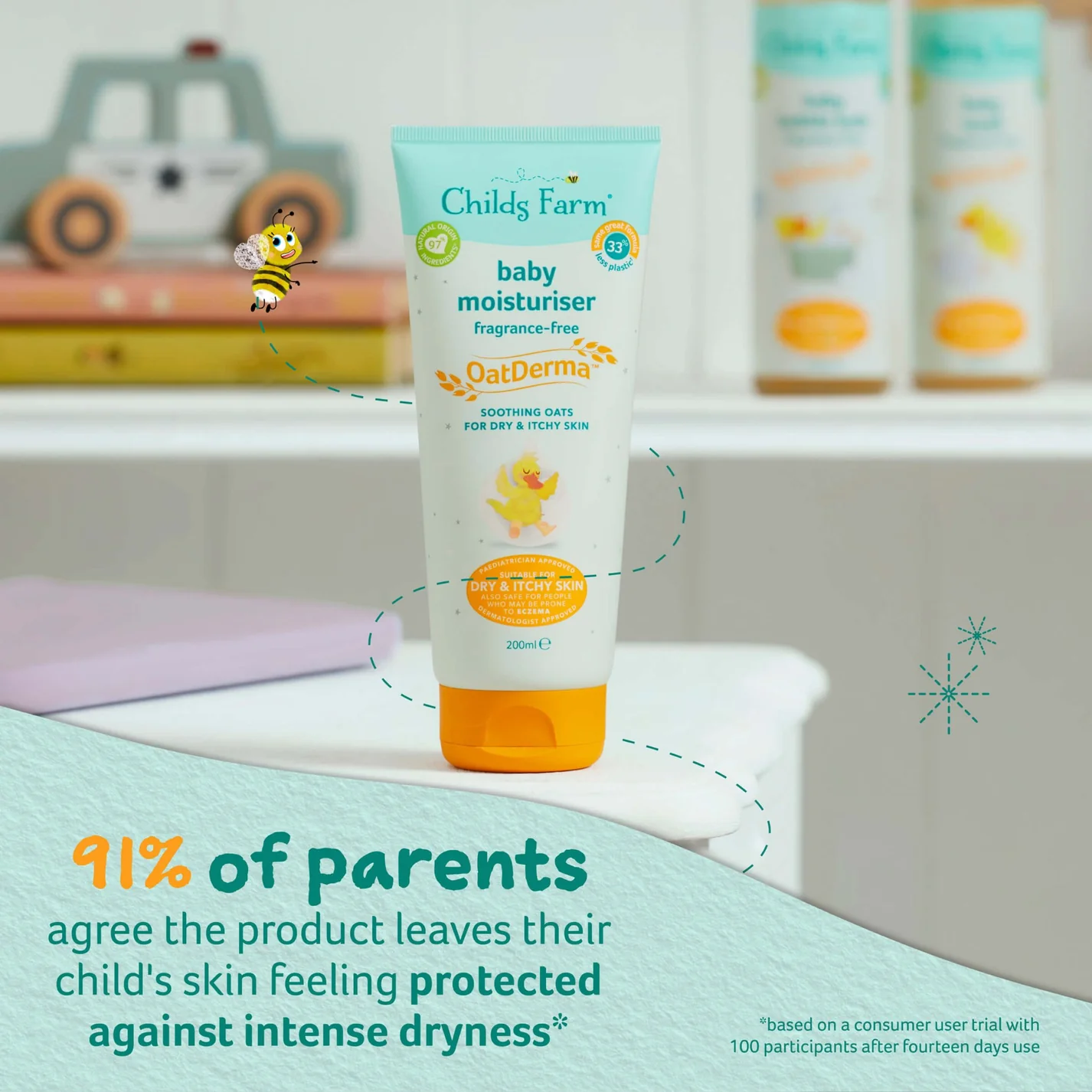 Childs Farm Baby OatDermaâ„¢ Moisturiser, Fragrance-Free 250ml - Image 4