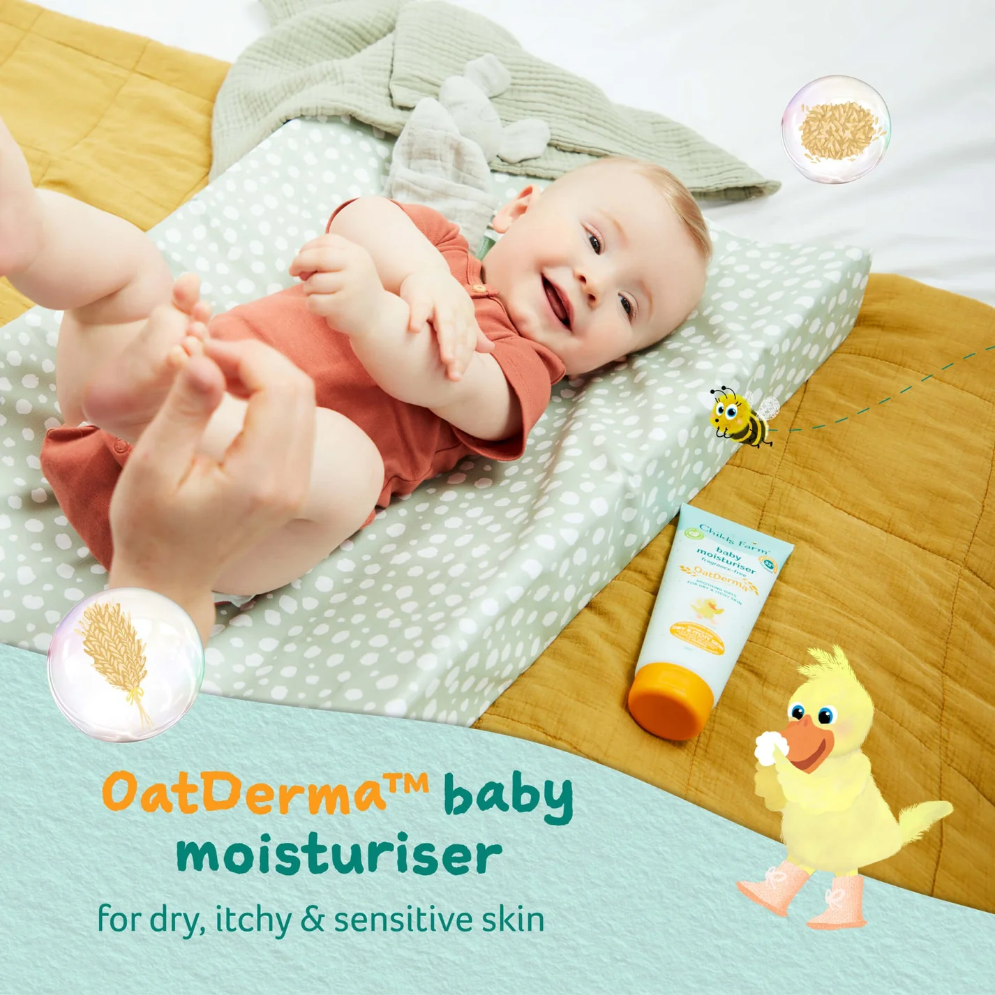 Childs Farm Baby OatDermaâ„¢ Moisturiser, Fragrance-Free 250ml - Image 3