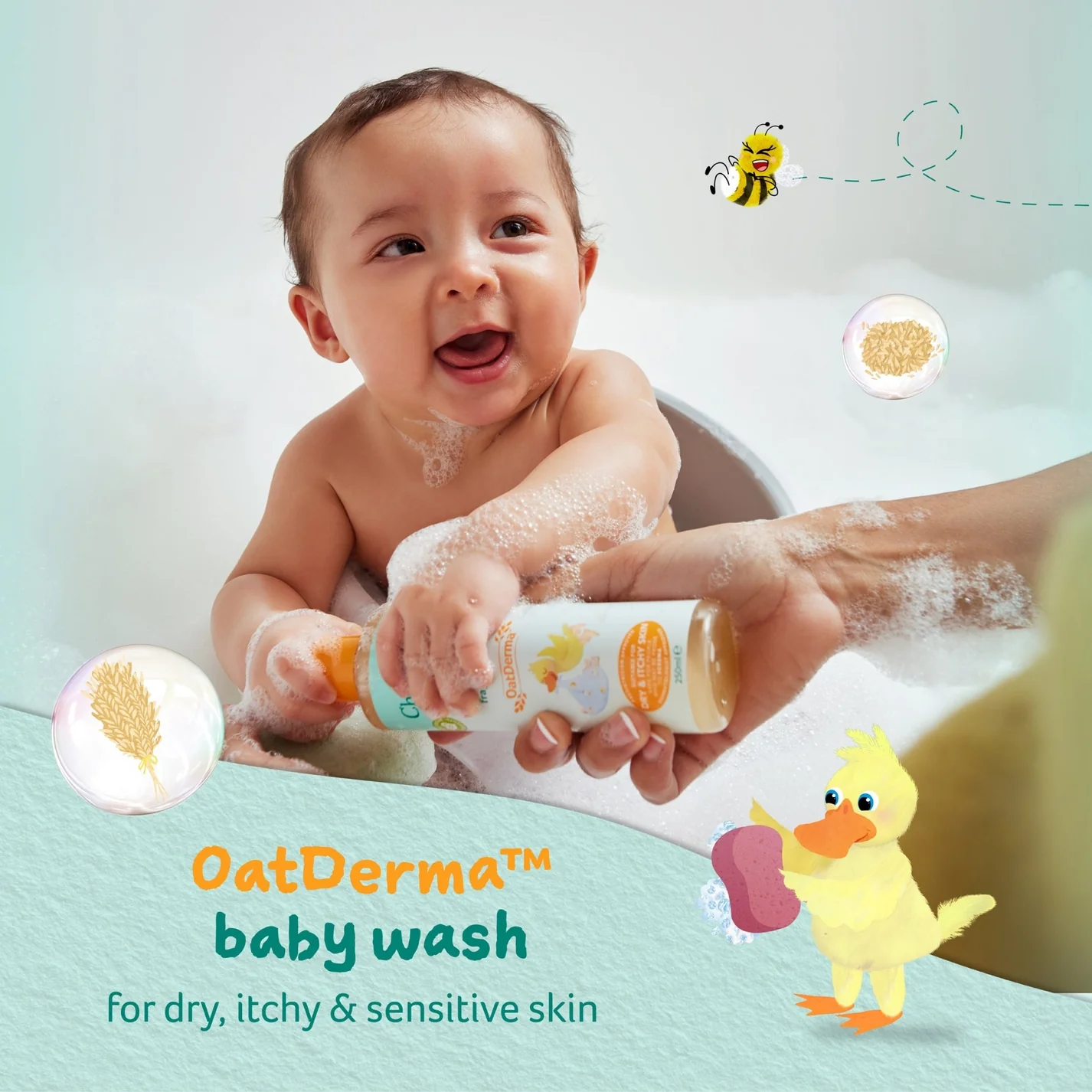 Childs Farm Baby OatDermaâ„¢ Baby Wash, Fragrance-Free 250ml - Image 2