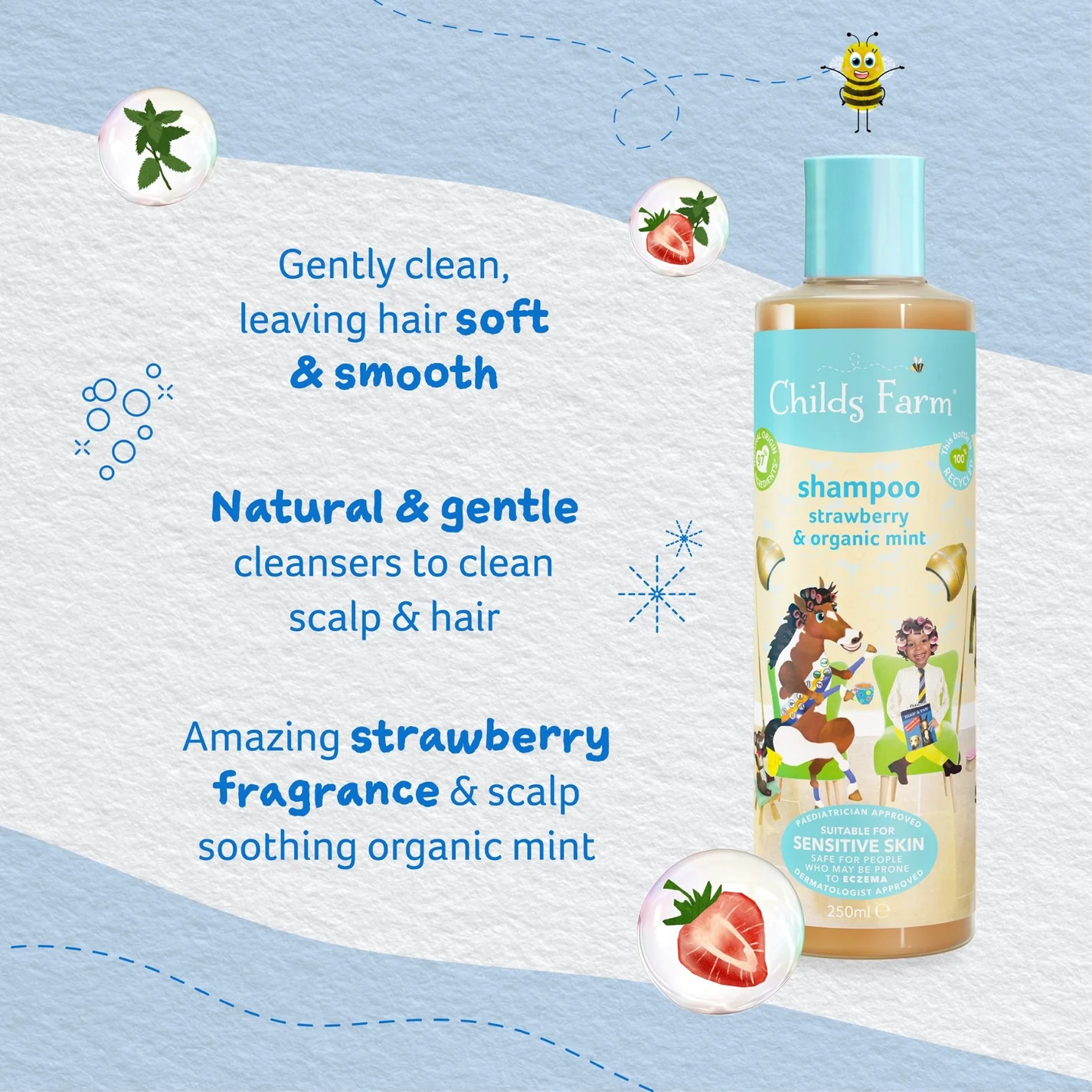 Childs Farm Shampoo Strawberry and Organic Mint - Image 4