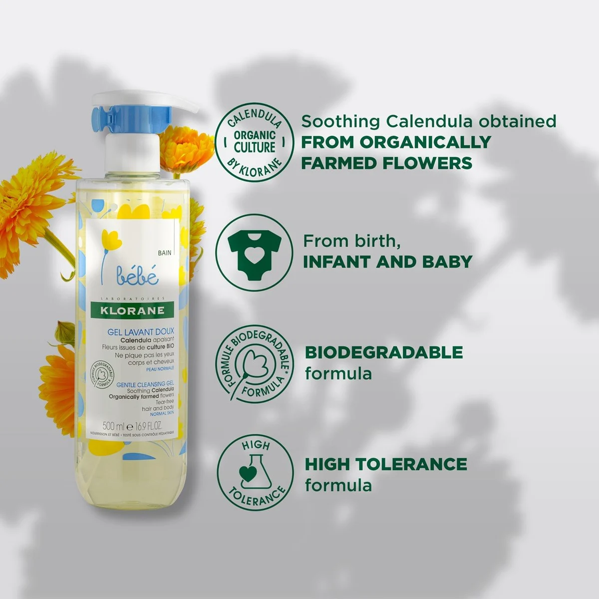 Klorane Baby Gentle Cleansing Gel - Image 2