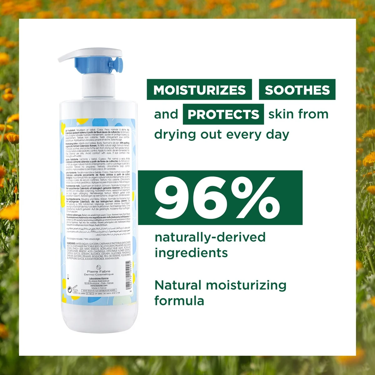 Klorane Baby Moisturizing Lotion 500ml - Image 3
