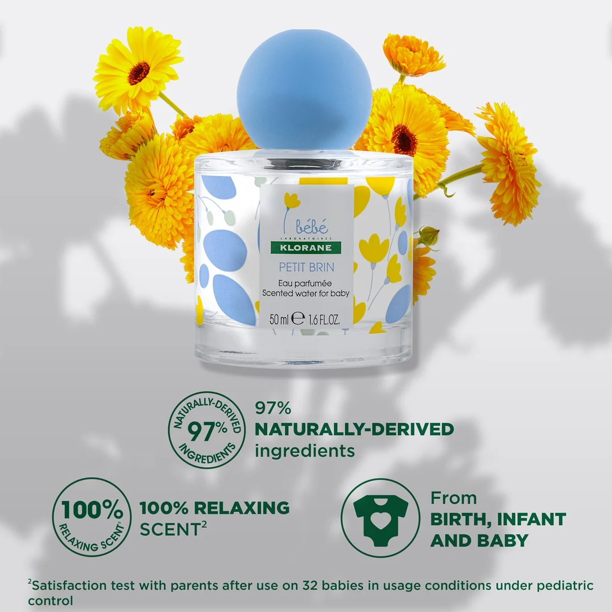 Klorane Baby Petit Brin Scented Water for Baby 50ml - Image 2