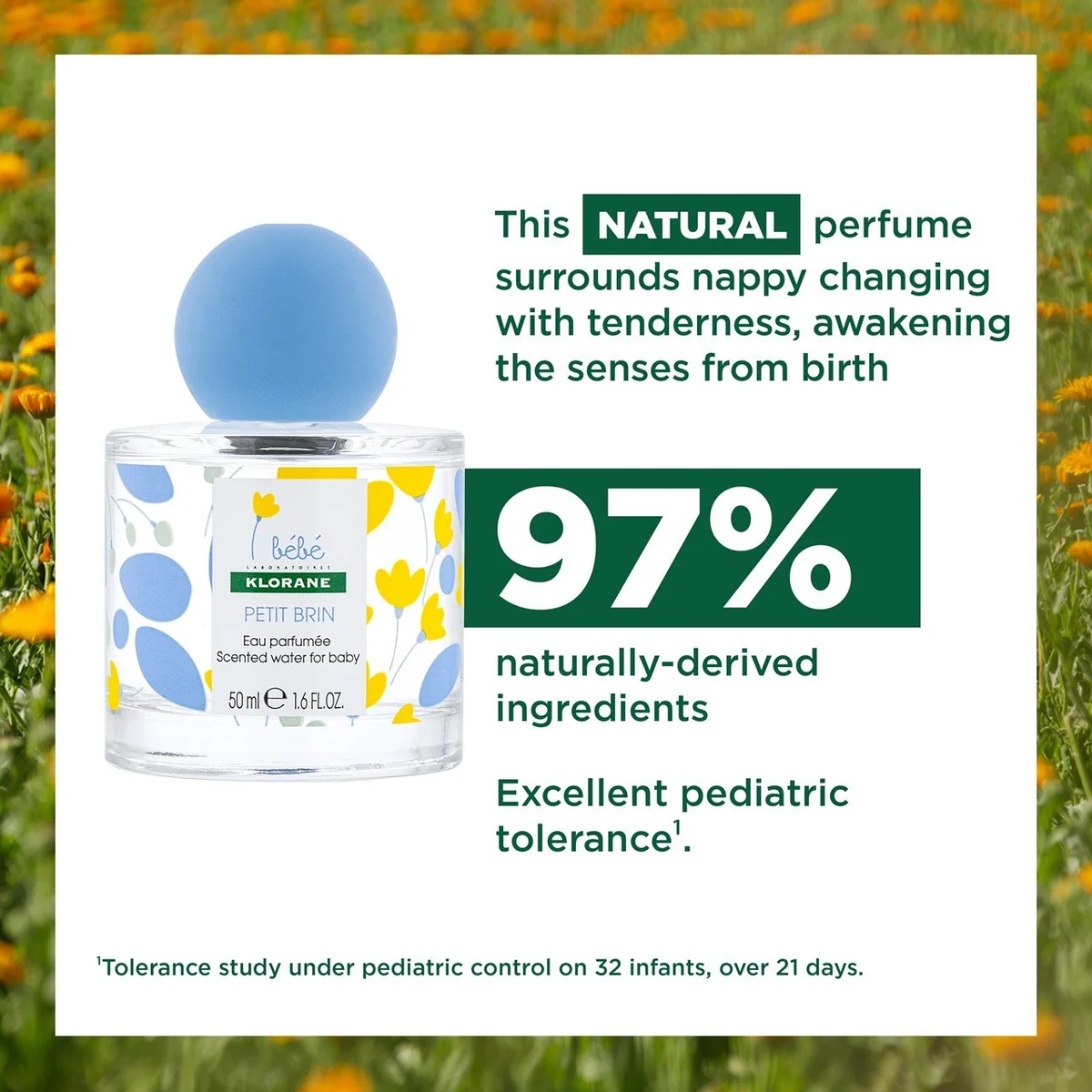 Klorane Baby Petit Brin Scented Water for Baby 50ml - Image 3